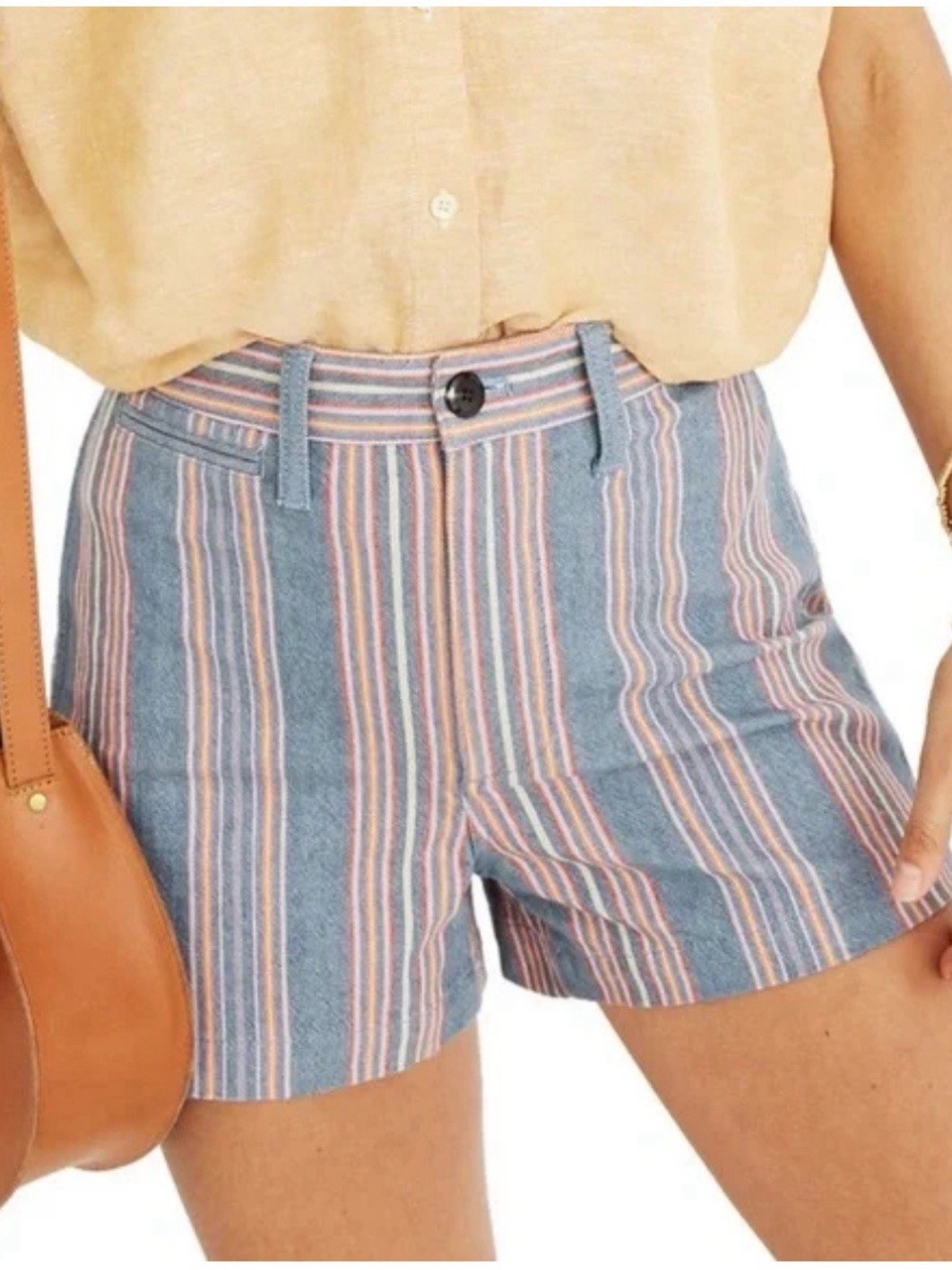 Madewell Emmett Short in rainbow stripe